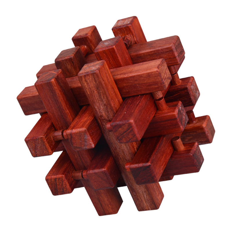 Drveni puzzle Kongming/Luban Lock za edukaciju, razvoj logičkog razmišljanja; Pogodno za uzrast 7–14 godina; Materijal: drvo; Funkcija: razvoj zagonetke; Kategorija: Kongming/Luban Lock; Pakiranje: plastično.
