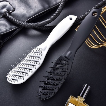 Četka za kosu za stiliziranje sa širokim zubima, zakrivljeni zubi, masaža vlasišta, minimalistički dizajn