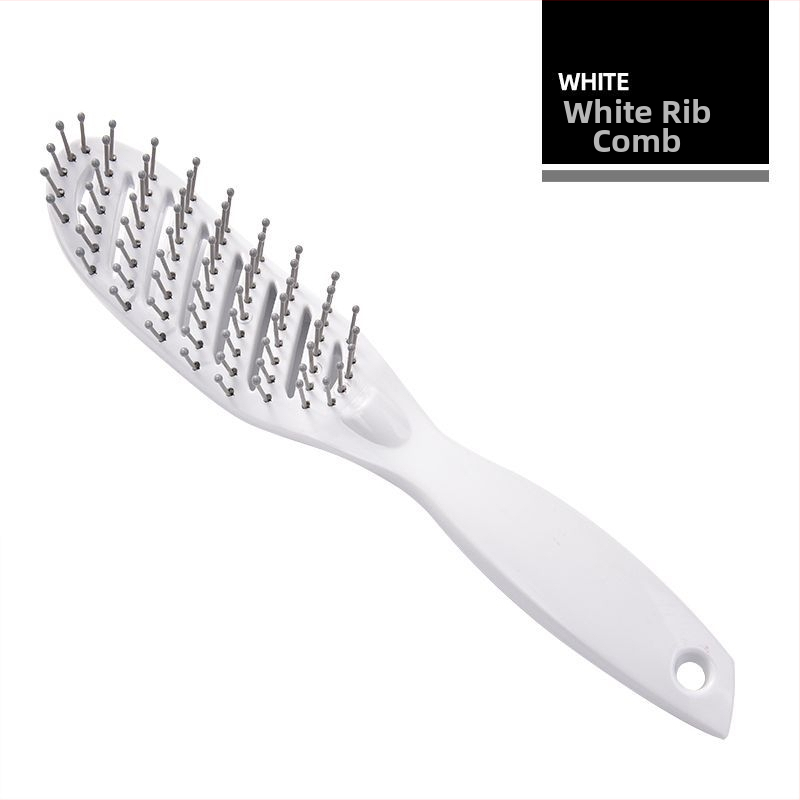 Hrebeň na vlasy s širokými zubami, zakrivené zuby pre styling, masáž pokožky hlavy, minimalistický dizajn