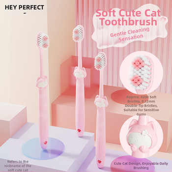 Οδοντόβουρτσα χειροκίνητη Double Clean W128 για ενήλικες, με μαλακές τρίχες