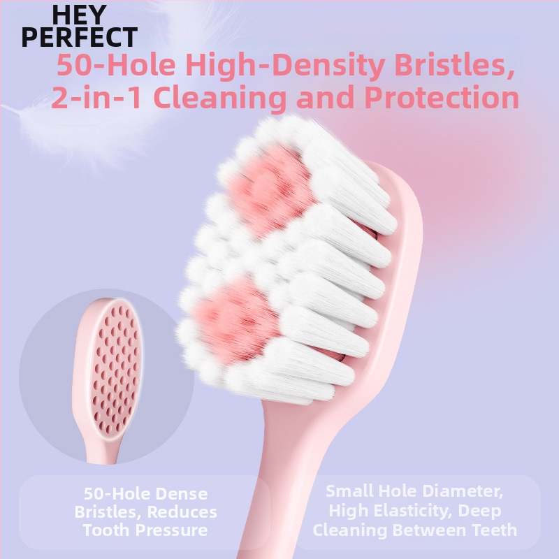 Οδοντόβουρτσα χειροκίνητη Double Clean W128 για ενήλικες, με μαλακές τρίχες