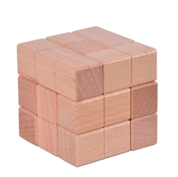 Bukovo drveno Soma kocka, 7-djelni set, u plastičnom pakiranju, puzzle Luban Lock (Kongming Lock), za djecu 4–6 godina, razvija finu motoriku i strpljenje