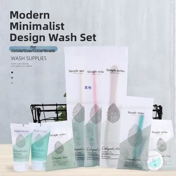 Μονόχρηστο σετ οδοντόβουρτσας και οδοντόκρεμας με τρίχες από άνθρακα μπαμπού, μαλακές τρίχες, ατομικά συσκευασμένο, ιδανικό για ξενοδοχεία, ενοικιαζόμενα δωμάτια και ταξίδια