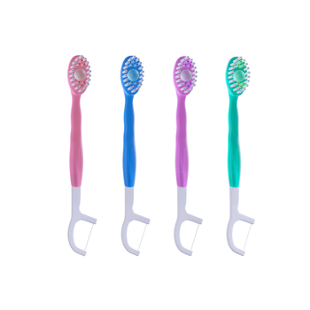 Healthy 3-σε-1 ταξιδιωτική οδοντόβουρτσα με οδοντικό νήμα και στοματικό διάλυμα, μίνι μιας χρήσης, φορητή