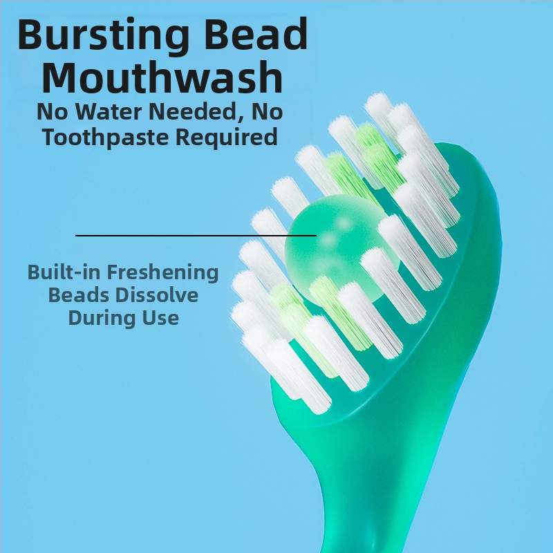 Healthy 3-σε-1 ταξιδιωτική οδοντόβουρτσα με οδοντικό νήμα και στοματικό διάλυμα, μίνι μιας χρήσης, φορητή