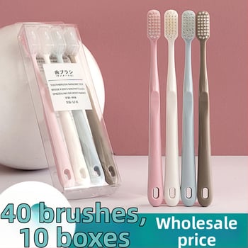 Зъбна четка за възрастни, меки косми, еднократна, PBT материал, срок на годност 1 година