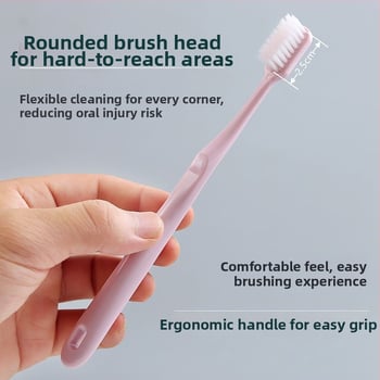 Зъбна четка за възрастни, меки косми, еднократна, PBT материал, срок на годност 1 година