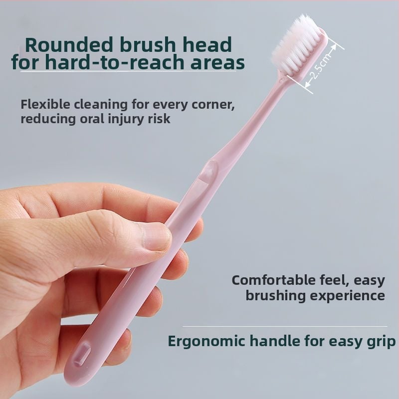 Зъбна четка за възрастни, меки косми, еднократна, PBT материал, срок на годност 1 година