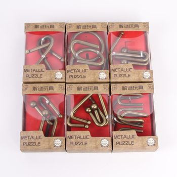 Metalni puzzle s devet prstena — željezna konstrukcija, DIY-friendly, OEM logotip, pakiranje u boji, za uzrast 7–14 godina