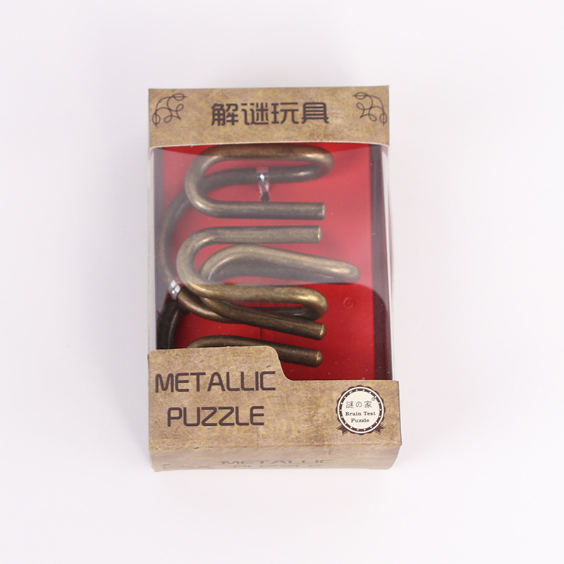 Metalni puzzle s devet prstena — željezna konstrukcija, DIY-friendly, OEM logotip, pakiranje u boji, za uzrast 7–14 godina