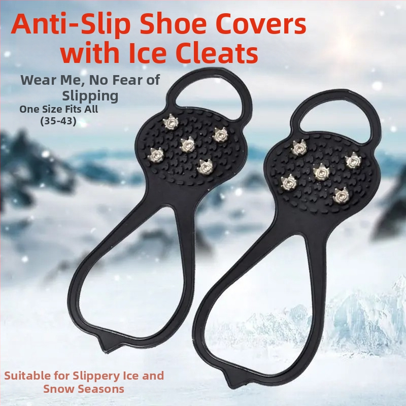 Cramponi za cipele s pet zuba za snijeg i led – anti-slip poboljšava trakiciju