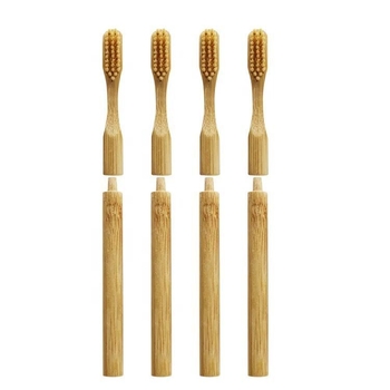 Οδοντόβουρτσα από μπαμπού με κυλινδρική λαβή και κεφαλή με δυνατότητα αντικατάστασης – βιοδιασπώμενη, απαλές τρίχες, φιλική προς το περιβάλλον κατασκευή