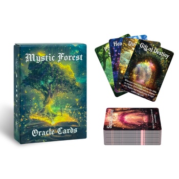 Karte za društvenu igru — 50 karata, Tarot s pečatom Božanstva Šume, interaktivna zabavna igra za party (papir, Dileda brand)