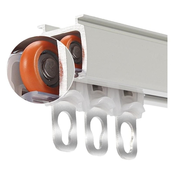 Sustav zavjesnih vodilica, aluminijska legura, model C830, elektroforezni završetak, moderni minimalizam, prilagodljiva obrada