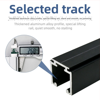 Vodič tračnica za klizna vrata - lijevo/desno guranje, dvostrani amortizer, universalna aluminijsko-drevena konstrukcija, model 320d