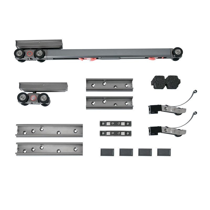 Vodič tračnica za klizna vrata - lijevo/desno guranje, dvostrani amortizer, universalna aluminijsko-drevena konstrukcija, model 320d
