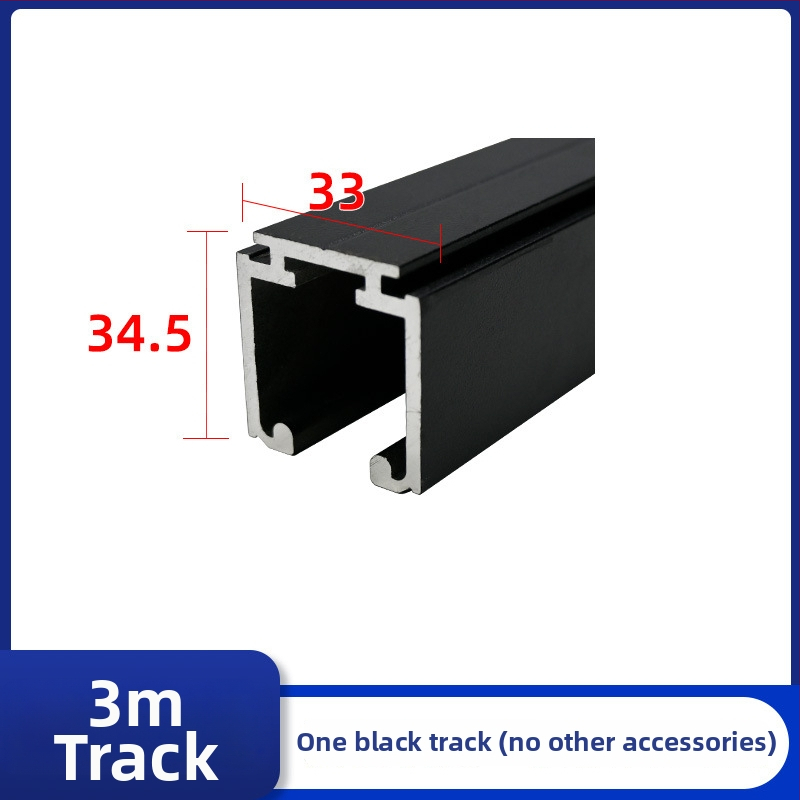 Vodič tračnica za klizna vrata - lijevo/desno guranje, dvostrani amortizer, universalna aluminijsko-drevena konstrukcija, model 320d