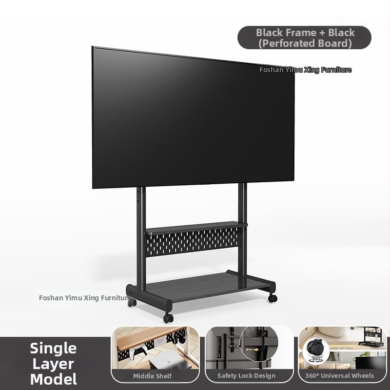 Mozgatható padlón álló TV állvány kerekekkel, nappaliba és kis apartmanokhoz – multifunkcionális televíziós szekrény