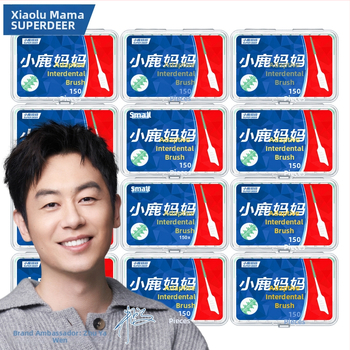 Fawn mom care μαλακή σιλικόνη οδοντική βούρτσα για διαστήματα δοντιών, ενήλικες, μιας χρήσης, 150 τεμάχια ανά κουτί