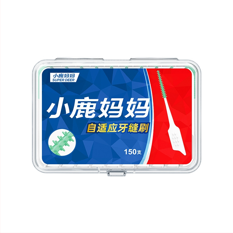 Fawn mom care μαλακή σιλικόνη οδοντική βούρτσα για διαστήματα δοντιών, ενήλικες, μιας χρήσης, 150 τεμάχια ανά κουτί