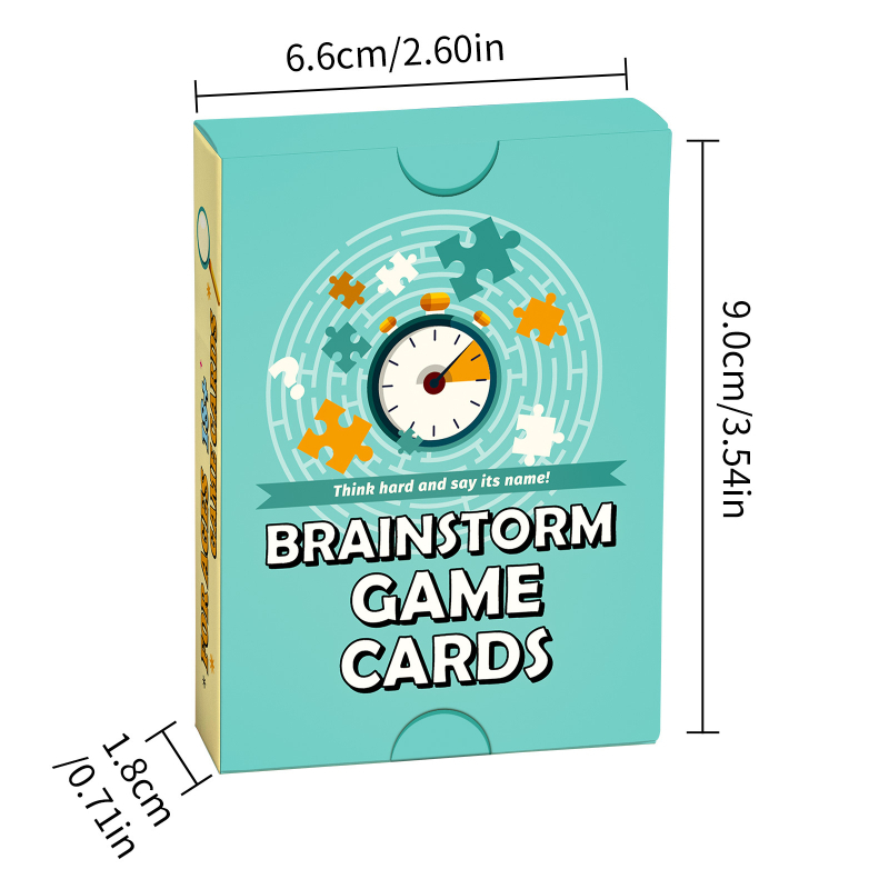 Brainstorminghoz használt társasjáték kártyák — szórakozás, érzelmi fejlesztés, kéz-szem koordináció, interaktív játék