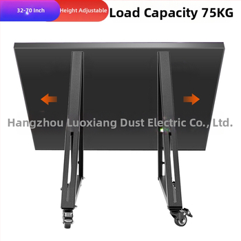 Alacsony TV-tartó háromszög alapú, mozgó kocsi, 45°-os dőlés, teherbírás 11-15 kg