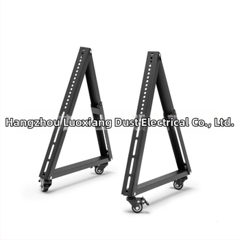 Alacsony TV-tartó háromszög alapú, mozgó kocsi, 45°-os dőlés, teherbírás 11-15 kg