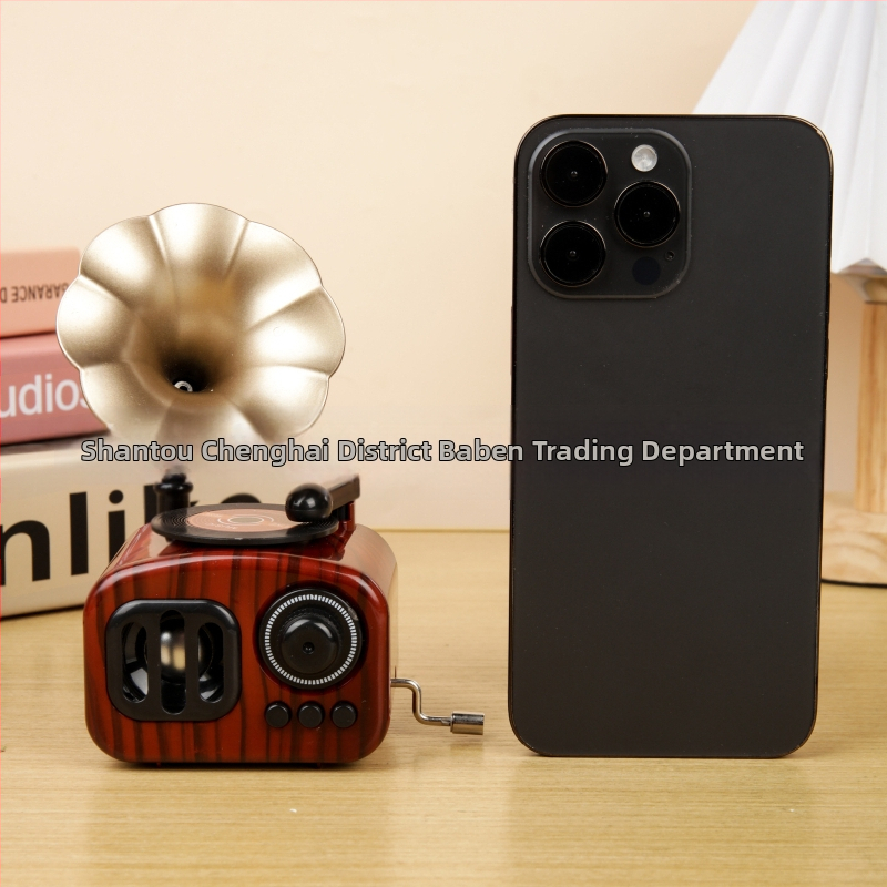 Μουσικό κουτί σε σχήμα γραμμοφώνου, ABS υλικό, οκτώ νοτών διακοσμητικό, απλό μοντέρνο στυλ, χύτευση με έγχυση