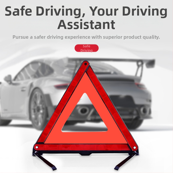 Varovný stojan na auto – vertikálny trojuholník, Značka: Xin Rui, Materiál: plast + reflexná tkanina, Rozsah použitia: auto, Národný štandard
