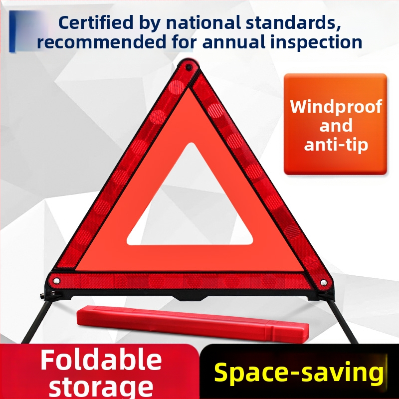 Varovný stojan na auto – vertikálny trojuholník, Značka: Xin Rui, Materiál: plast + reflexná tkanina, Rozsah použitia: auto, Národný štandard