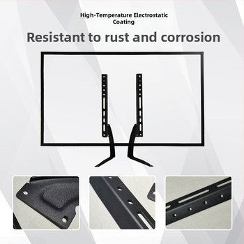 Univerzális TV-állvány alap, fúrás nélkül, állítható magasságú vas tartóval, terhelhetőség 15 kg felett