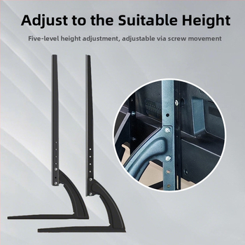 Univerzális TV-állvány alap, fúrás nélkül, állítható magasságú vas tartóval, terhelhetőség 15 kg felett