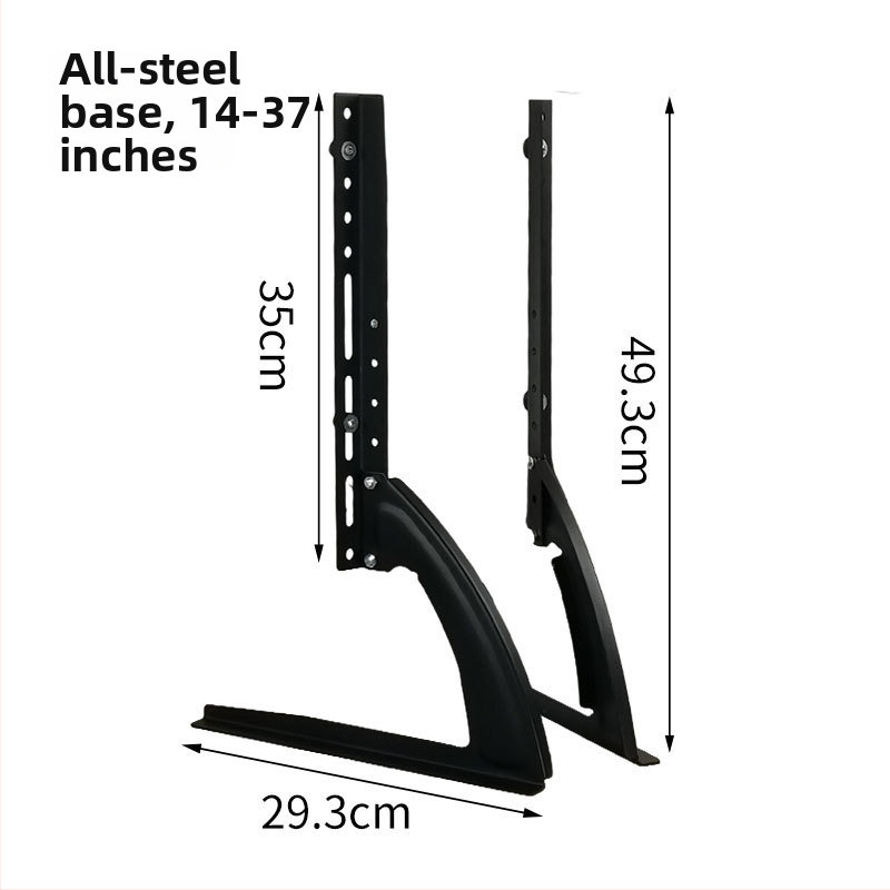 Univerzális TV-állvány alap, fúrás nélkül, állítható magasságú vas tartóval, terhelhetőség 15 kg felett