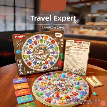 Edukativna igra s kartama o gradskom putovanju za logično razmišljanje, interaktivna za dva igrača, plastična