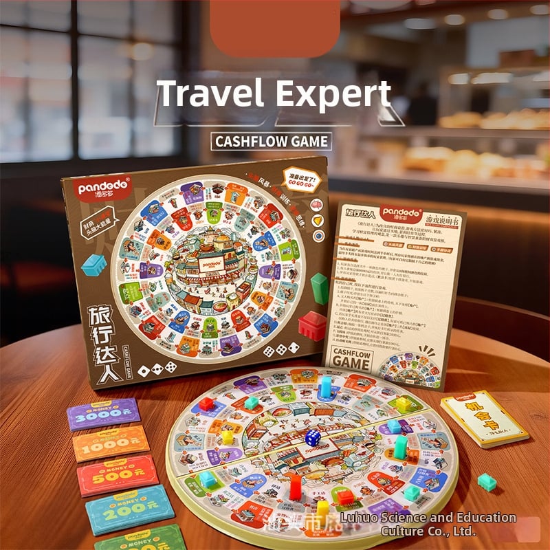 Edukativna igra s kartama o gradskom putovanju za logično razmišljanje, interaktivna za dva igrača, plastična