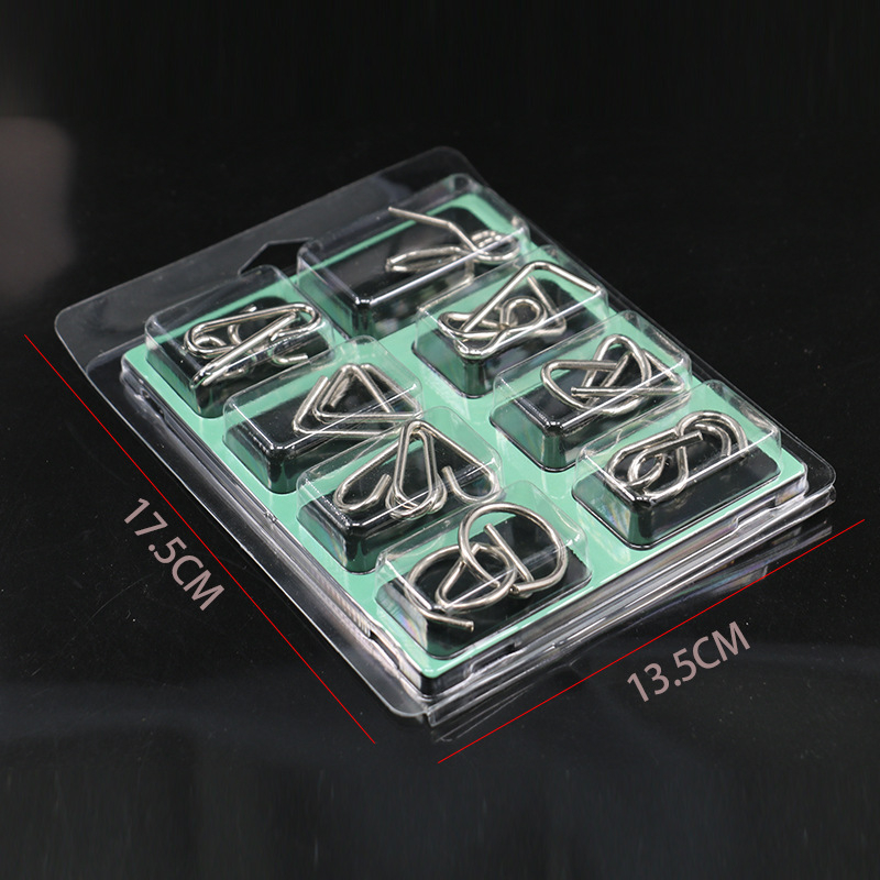 Metalni puzzle s devet prstenova za otključavanje — Marka: Double Edge; Dobna skupina: 15–35 godina; Materijal: Metal