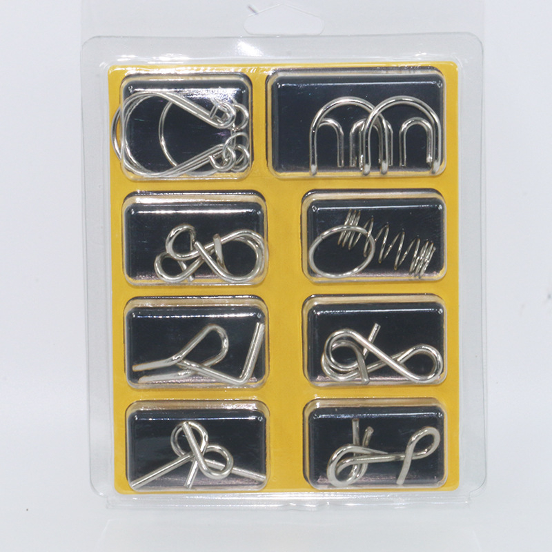 Metalni puzzle s devet prstenova za otključavanje — Marka: Double Edge; Dobna skupina: 15–35 godina; Materijal: Metal