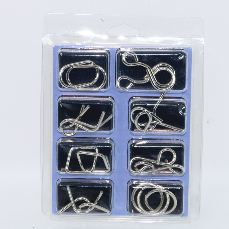 Metalni puzzle s devet prstenova za otključavanje — Marka: Double Edge; Dobna skupina: 15–35 godina; Materijal: Metal