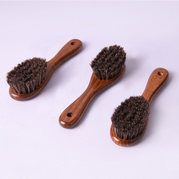 Perie pentru pantofi din păr de cal, pentru îndepărtarea petelor