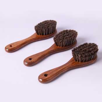 Perie pentru pantofi din păr de cal, pentru îndepărtarea petelor