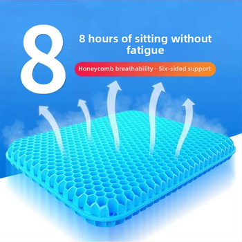 Гел охлаждаща подложка с хексагонална структура за автомобилна седалка, офис или дом; PVC плат, 500 г, без пълнител