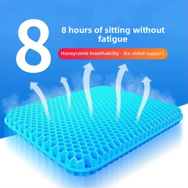 Гел охлаждаща подложка с хексагонална структура за автомобилна седалка, офис или дом; PVC плат, 500 г, без пълнител