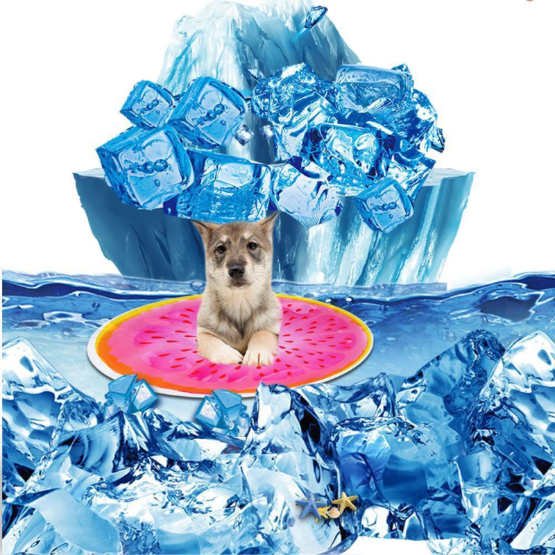 Подложка за охлаждане за домашни любимци – PVC плат, ледени кристали, охлаждане за предотвратяване на прегряване, прост стил, многофункционална