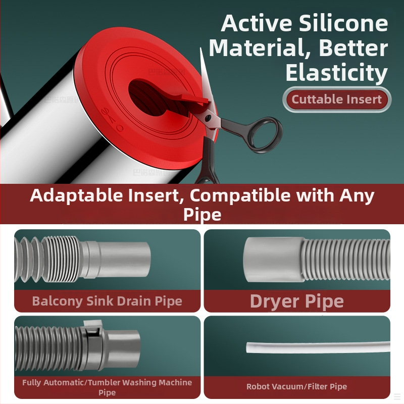 Diverter de drenaj cu trei căi pentru balcon: pentru mașina de spălat și chiuvetă, ABS, anti-umplere, conductă 2-in-1