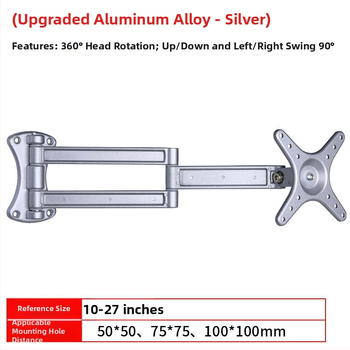 Univerzálny televízny držiak z hliníkovej zliatiny s nastaviteľným uhlom a teleskopickým ramenom