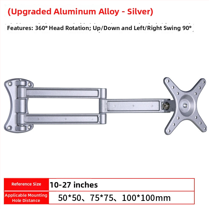 Univerzálny televízny držiak z hliníkovej zliatiny s nastaviteľným uhlom a teleskopickým ramenom