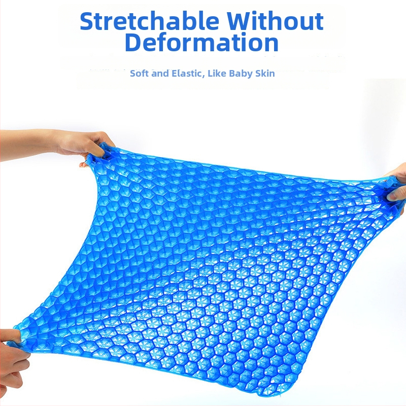 Гел седалкова подложка за офис стол – охлаждане и облекчаване на болката при дълго седене, PVC покритие, водно пълнеж, тегло 500 g, прост стил