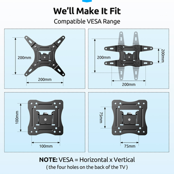 Teleskopски rotirajući zidni nosač za TV, hladno valjani čelik, podržava 1-19 kg