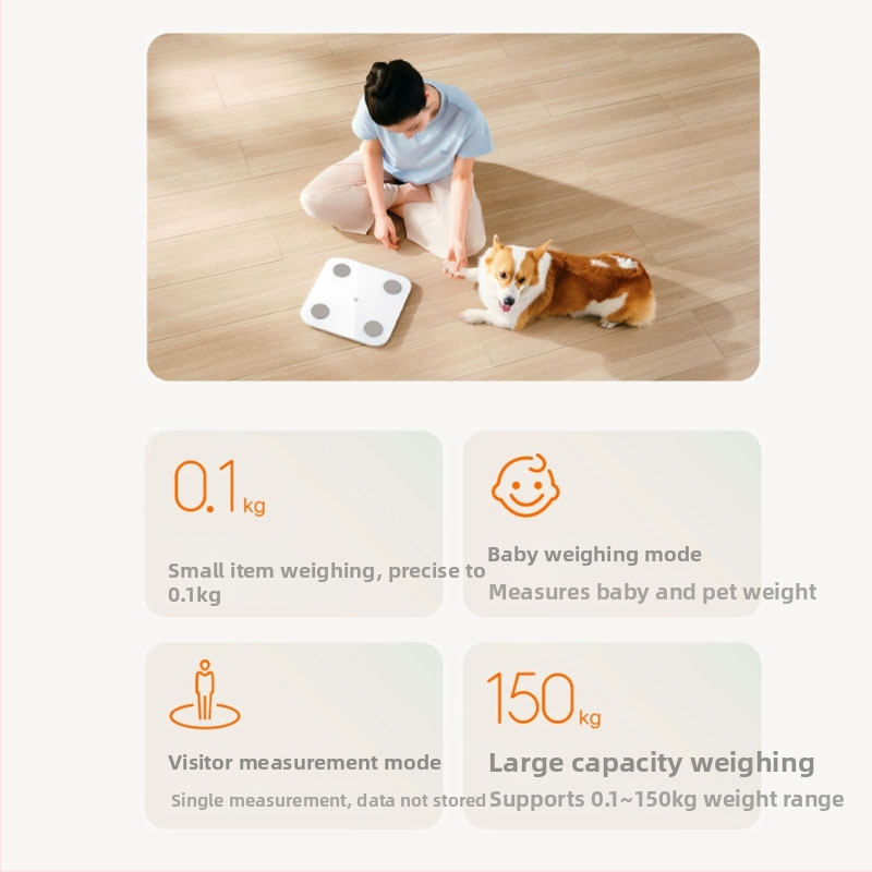 S400 ζυγαριά σώματος λίπους με λέιζερ χαραγμένο λογότυπο, αισθητήρας βάρους, μέτρηση λίπους και υγρασίας, tempered glass, μπαταρία