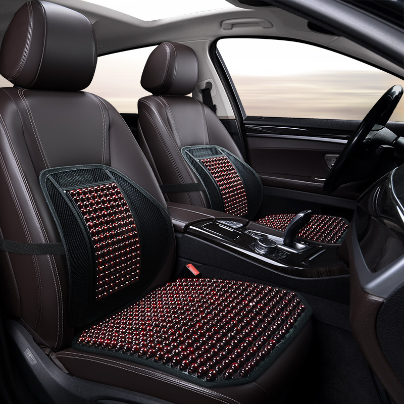 Μαξιλαράκι καθίσματος αυτοκινήτου από ξύλινους κόκκους με οσφυϊκή υποστήριξη και μασάζ - Izidi, με άδεια ιδιωτικής ετικέτας